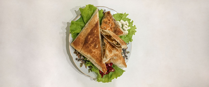 PITA ROLLS WITH VEGETARIAN PUMPKIN FILLING