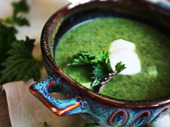 RICE SOUP WITH CELERY AND NETTLE