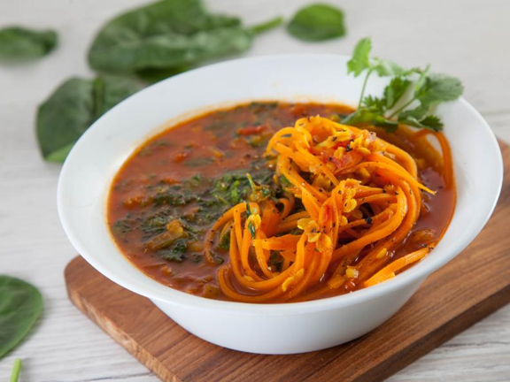 SPICY SOUP WITH CARROT NOODLES