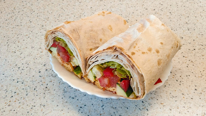 VEGETARIAN SHAWARMA WITH ASPARAGUS